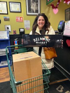 URI nursing alumna Britni Turano was inspired to start volunteering at Rhody Outpost after hearing about the food pantry from another URI community member at her grocery store.