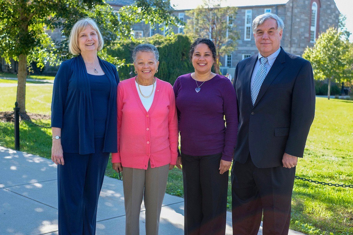 Left to right: Marcella Thompson; Janice Spears, Tribal Elder; Dinalyn Spears, director of Tribal Community Planning and Natural Resources; and Michael Thompson