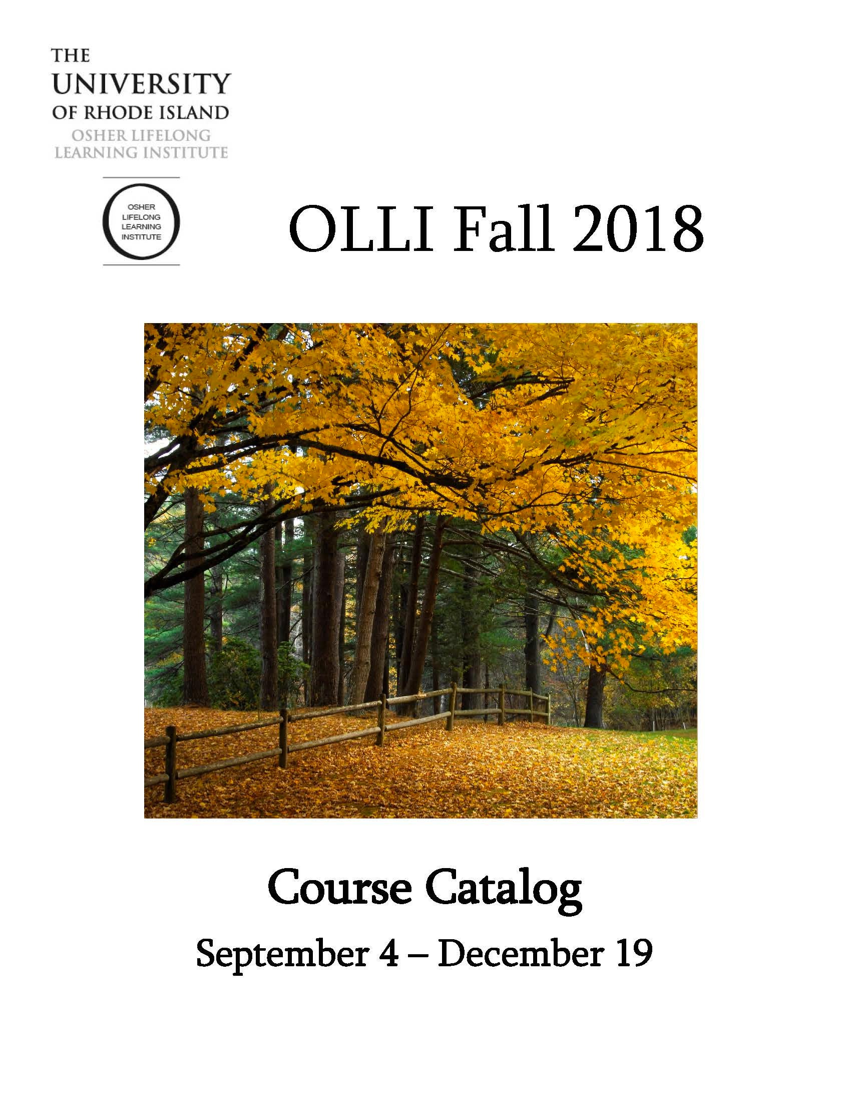Programs Osher Lifelong Learning Institute (OLLI)