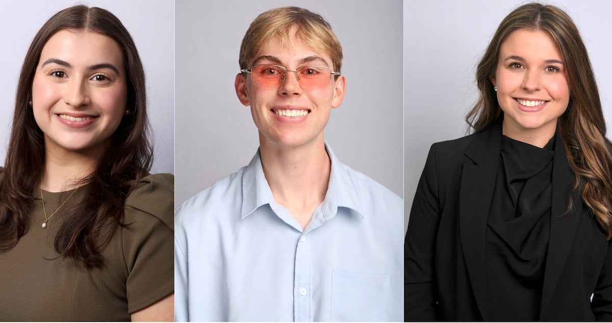 Kayla Aquilante, J.T. Berard-Moore, and Emma Brouillette will represent the URI College of Pharmacy at the national 2026 Clinical Pharmacy Challenge after advancing to top eight in the country.
