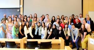 The URI College of Pharmacy issued a series of academic, professional and service awards to graduating students on May 15.