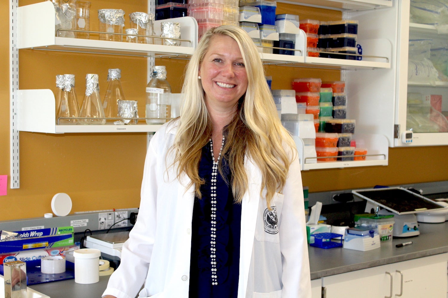 URI Pharmacy Professor and incoming Dean Kerry LaPlante leads a URI research team at the Providence VA, with whom the College of Pharmacy has established a research partnership.