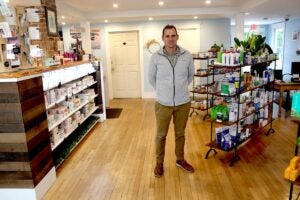 URI College of Pharmacy alum Matthew Olivier strives to keep the community in community pharmacy at Matt's Local Pharmacy in Middletown.