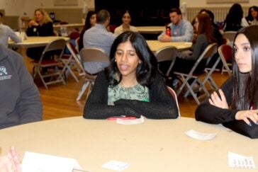 Pharmacy student Revaa Goyal teamed with fellow student Willy Njeru to host a pharmaceutical career networking event recently.