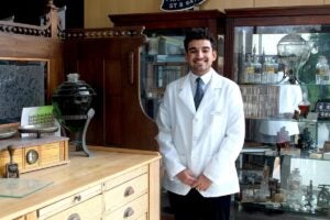 URI College of Pharmacy student Sami Gangji is the only pharmacy student in the country selected for the prestigious Carl F. Emswiller Summer Internship with the American Pharmacists Association.