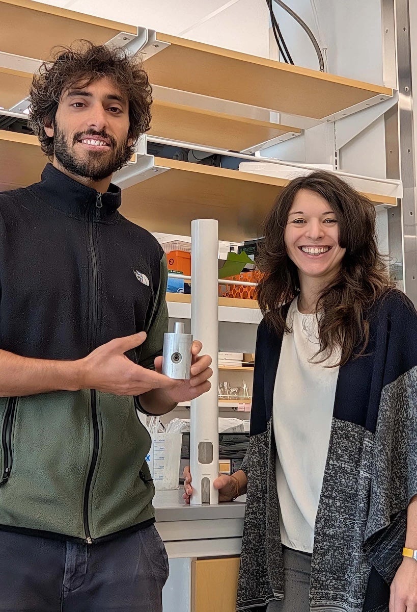 Riccardo Sirtori and Claudia Fallini study neurodegenerative diseases at URI.