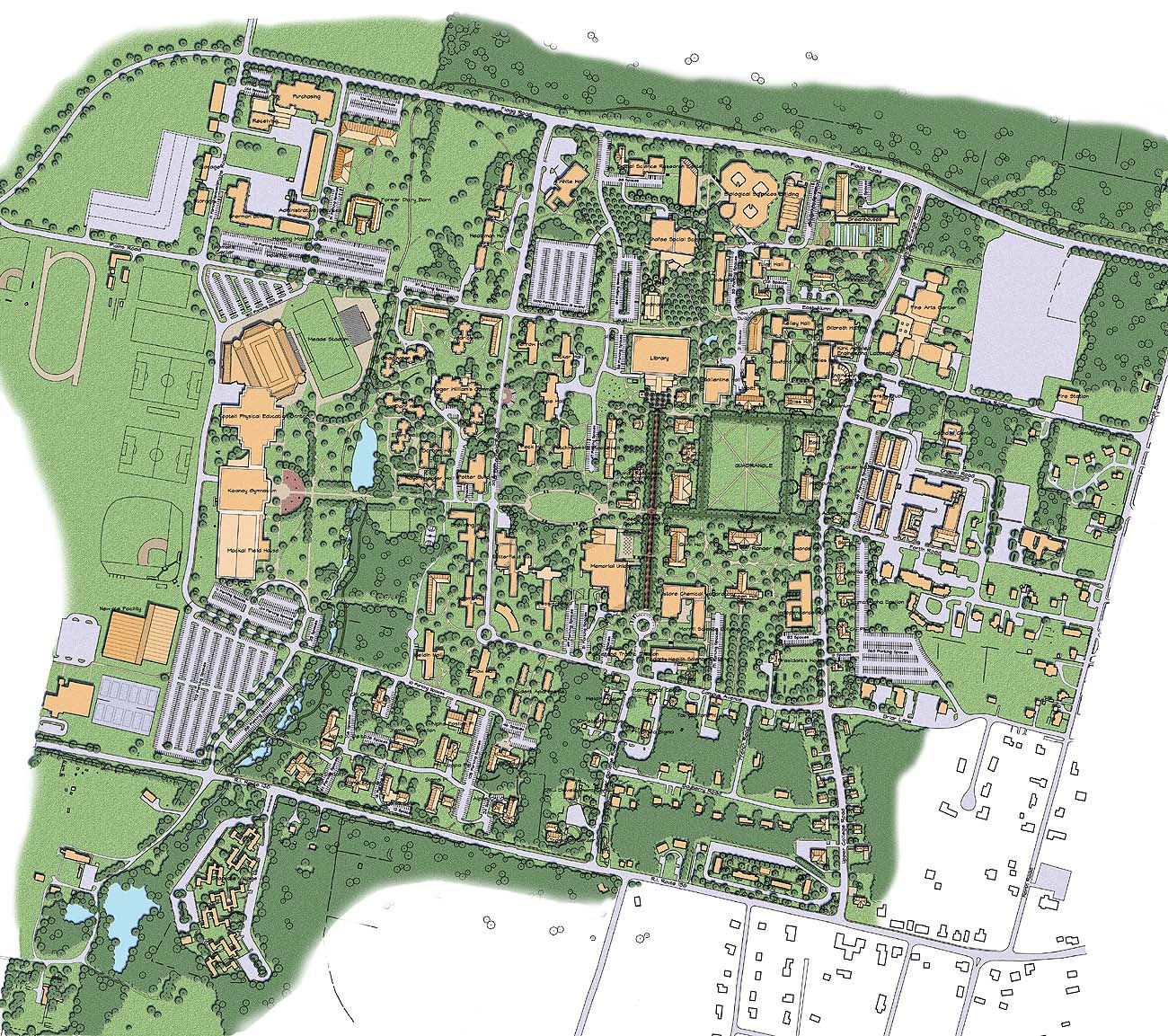 Plan view of Kingston Campus