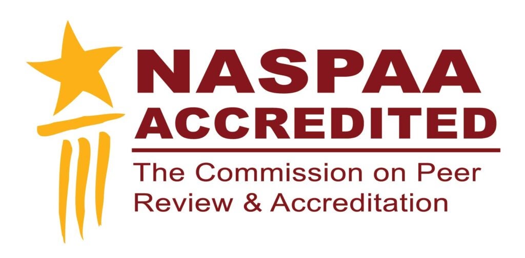 NASPAA Accredited by the Commission on Peer Review and Accreditation logo