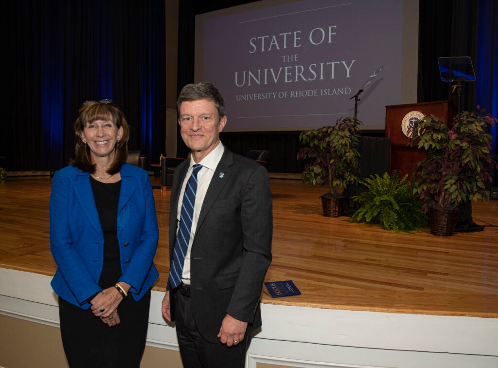Provost Barbara Wolfe and President Marc Parlange