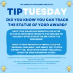 Tip Tuesday – Track the Status of Your Award