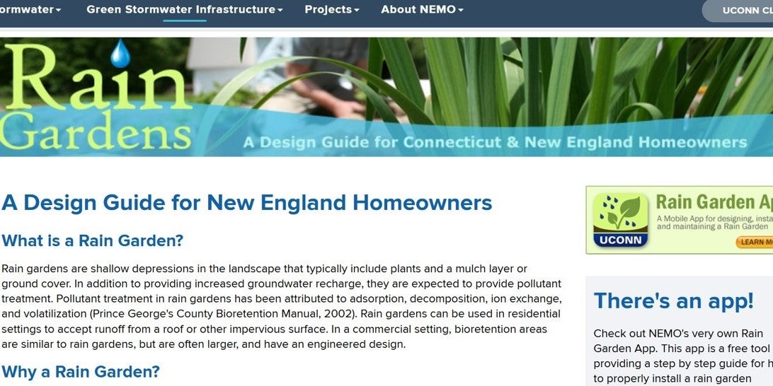CT NEMO Rain Garden Guide for Homeowners