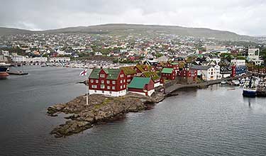 Aerial shot of the Faroe Islands
