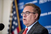 Environmental Protection Agency Administrator Andrew Wheeler speaks during a National Press Club meeting in Washington on June 3, 2019 where he describes the results of the FDA’s first broad testing of food for chemical class of concern.