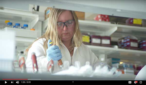 a woman working in a lab