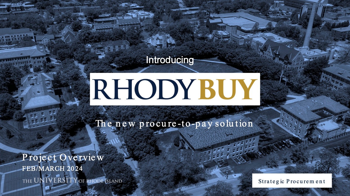RhodyBuy informational brochure cover