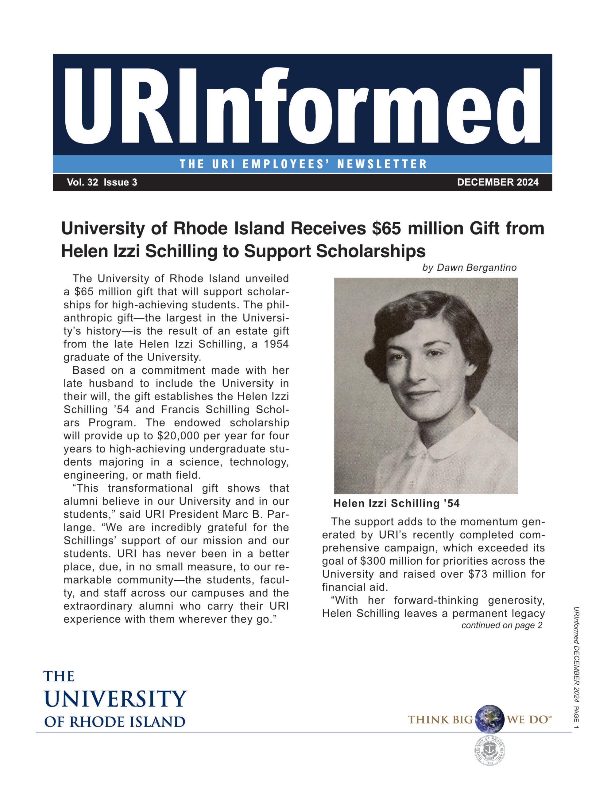 URInformed cover December 2024