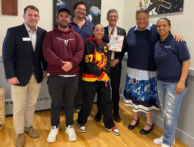 alt='Veteran Students with Admission Staff