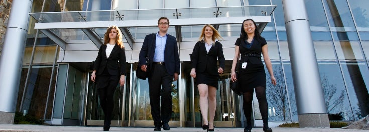 Four MBA students at Fidelity Investments