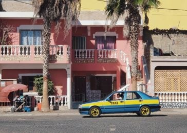 A taxi on an island in Cape Verde
