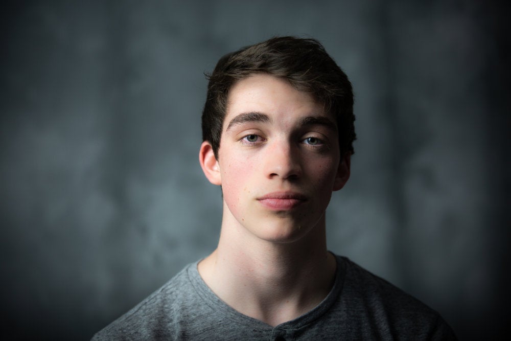 A portrait of Maxwell DeMaio, a dual major in Business and French