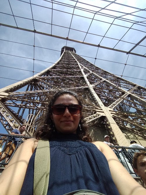 A selfie shot of Sandra Deeb in Paris