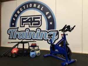 F45 Training Logo with Equipment