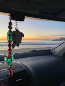 Sunset in Car