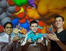 students holding 3d printed models