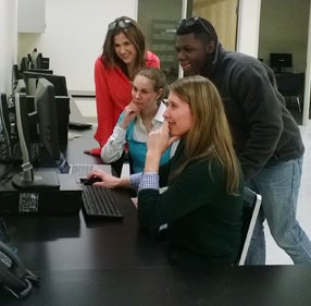 students in the qcc lab