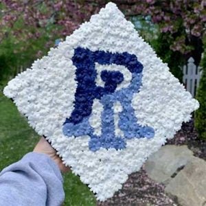 2021 commencement cap winner for Rhody Pride by Nicole Connelly
