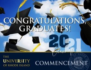 Congratulations, Graduates lawn sign with sky background