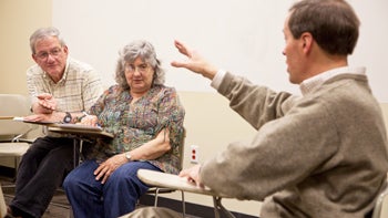 older adults in a classroom