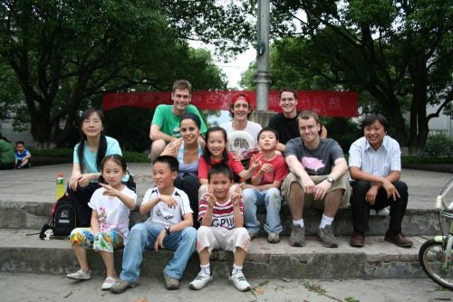 A group of URI Flagship students in China