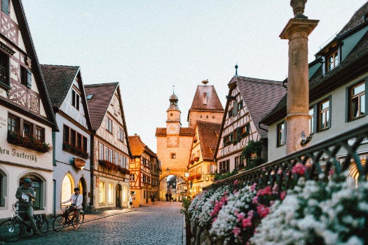 Traditional street view in Germany