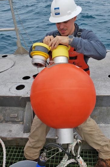 Nicholas Bragaia with buoy