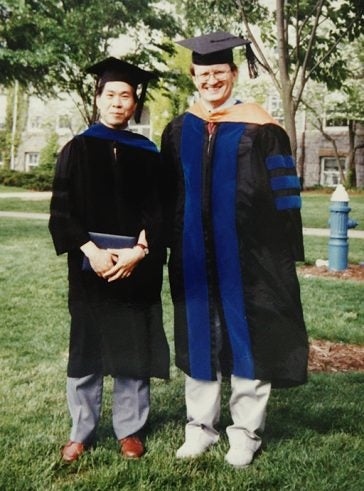 Kam Ng with Professor Peter Stepanishen