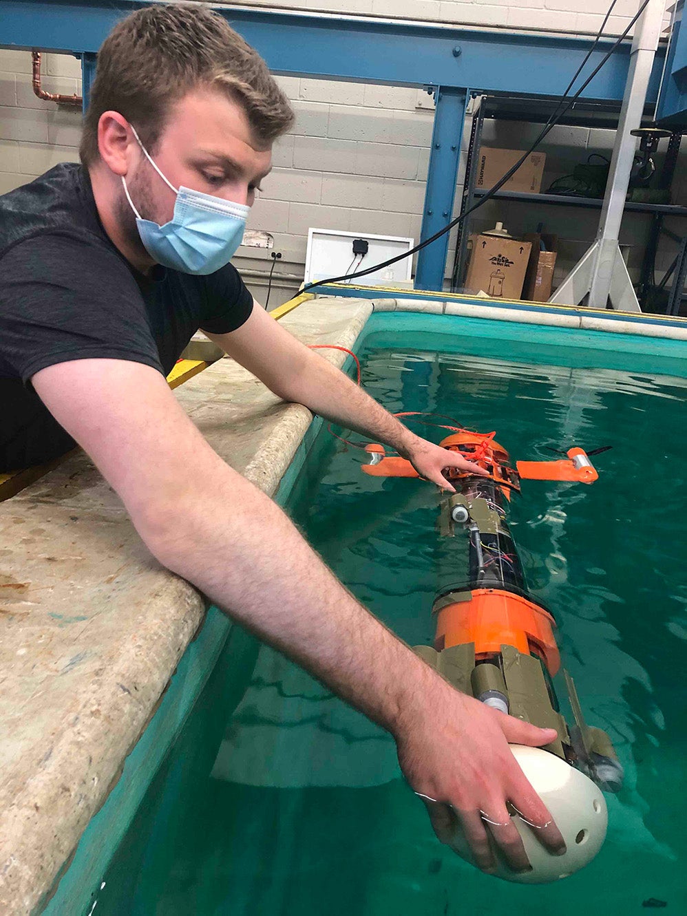 Raymond testing underwater vehicle