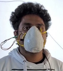 Vignesh Ravichandran wearing smart mask