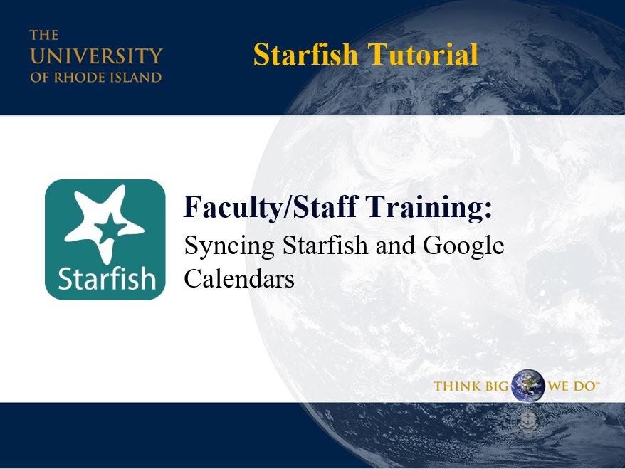Syncing Starfish and Google Calendars