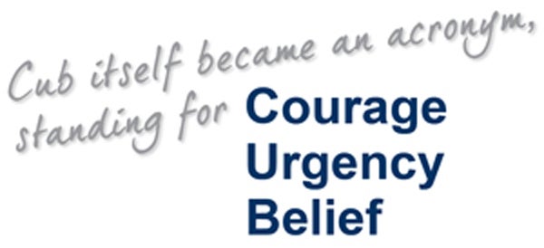 Cub Acronym: Courage, Urgency, Belief