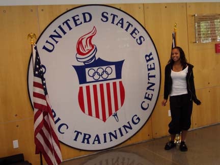 This is me inside the Olympic Trainer Center just after we pulled into Colorado Springs.