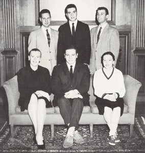 Agnes Doody, seated at left, with the 1959 Little Rest Debate Society