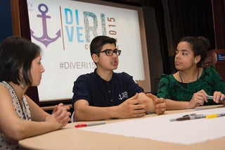 Students attending the 2015 Rhode Island Diversifying Individuals Via Education conference (D.I.V.E. RI).