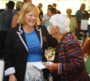 Lynn Baker-Dooley and Ellie Lemaire at the 2012 Evening of Grapes and Grain.