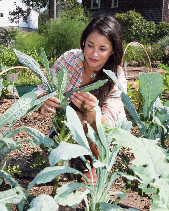 Sejal Lanterman ’05 at the URI Cooperative Extension Gardens.