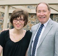 Jessica Brand ’14 and URI President David M. Dooley