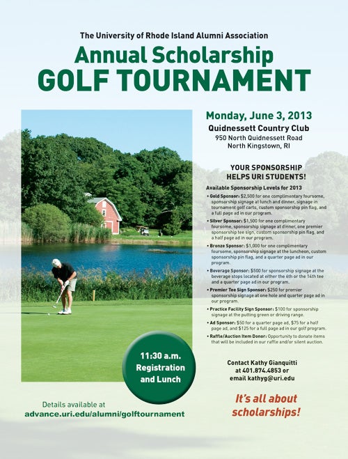 URI Annual Scholarship Golf Tournament