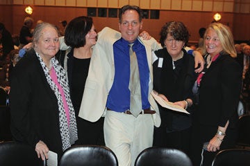 Patrick Tracey at the PEN awards held at the Yale Club in New York on May 14, 2009, with his sisters, left to right, Michelle, Seanna, Austine, and Elaine.