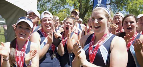 Women’s Rowing Wins A-10 Crown, Bid to NCAA Championship