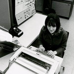 The Computer Workforce

Computer programming was originally thought of as women’s work—“it’s just like planning a dinner,” a 1967 Cosmo article assured readers, “you schedule everything so it’s ready when you need it”—and the field was small, restricted to universities and the large corporations that had the money, and space, for a huge mainframe.

Women’s participation in computer science nationally has now dropped to 18 percent, according to research from Accenture and Girls Who Code. But the job market is huge and growing. Nationally, there were 500,000 computing job openings in 2015, according to the U.S. Bureau of Labor Statistics, and fewer than 40,000 computer science grads to fill them. In Rhode Island, nearly 1,700 computing jobs go unfilled with average salaries of $90,000, significantly higher than the average state wage of $52,000.

Photo above:  At the keyboard of URI’s IBM 360, circa 1976.